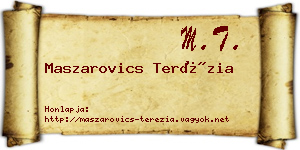 Maszarovics Terézia névjegykártya