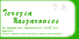 terezia maszarovics business card